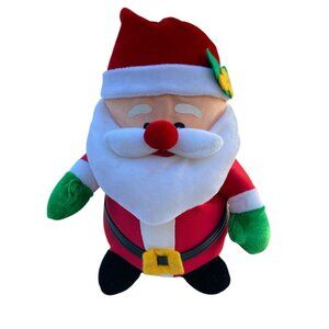 Santa Claus Plush Toy Green Mittens Yellow Bow Tie Super Soft Squishy Decoration